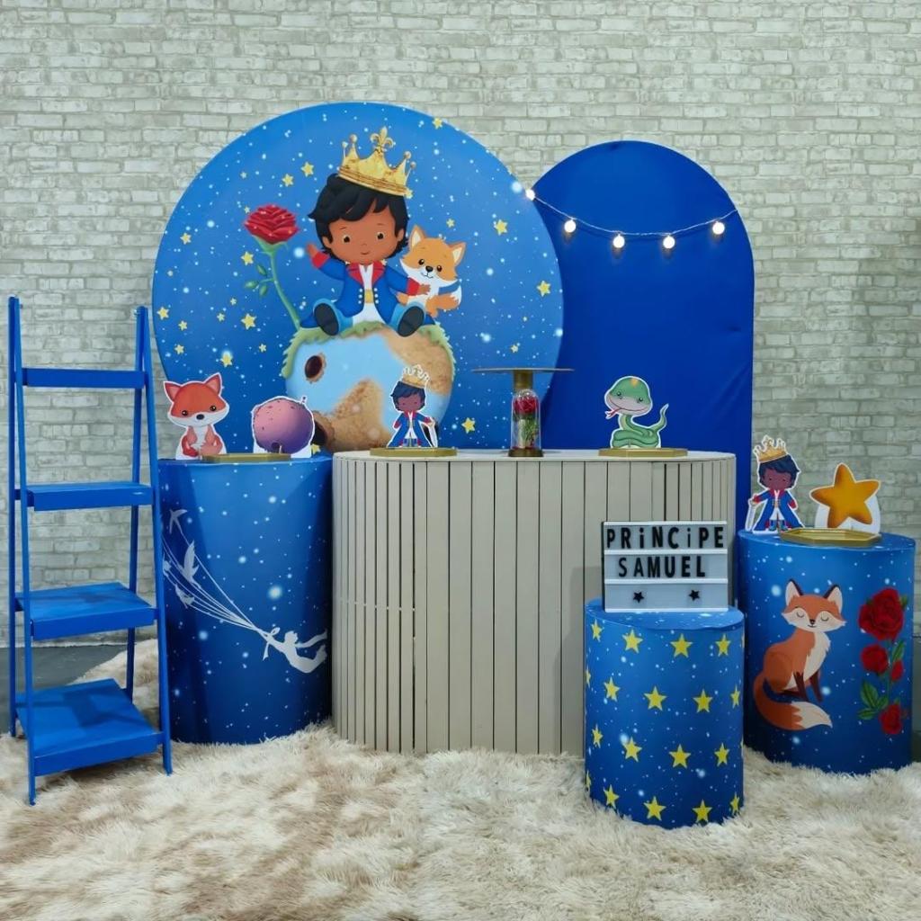 Alugue Tema Para Festa Decoração Pequeno Príncipe Tecido ( Modelo 3 ) - Tallentos Decorações 