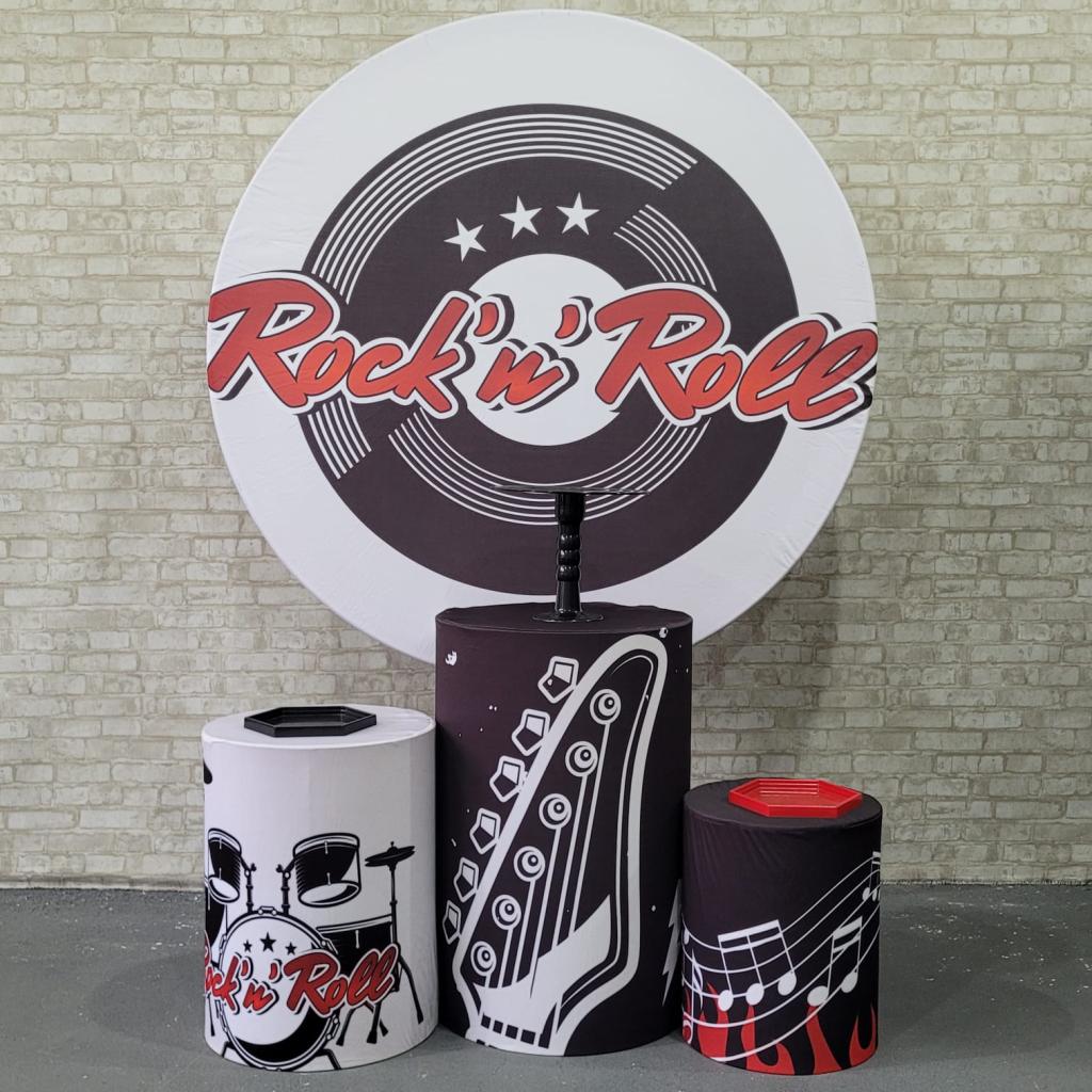 Alugue Tema Para Festa Decoração Rock Roll Tecido ( Modelo 1 ) - Tallentos Decorações 
