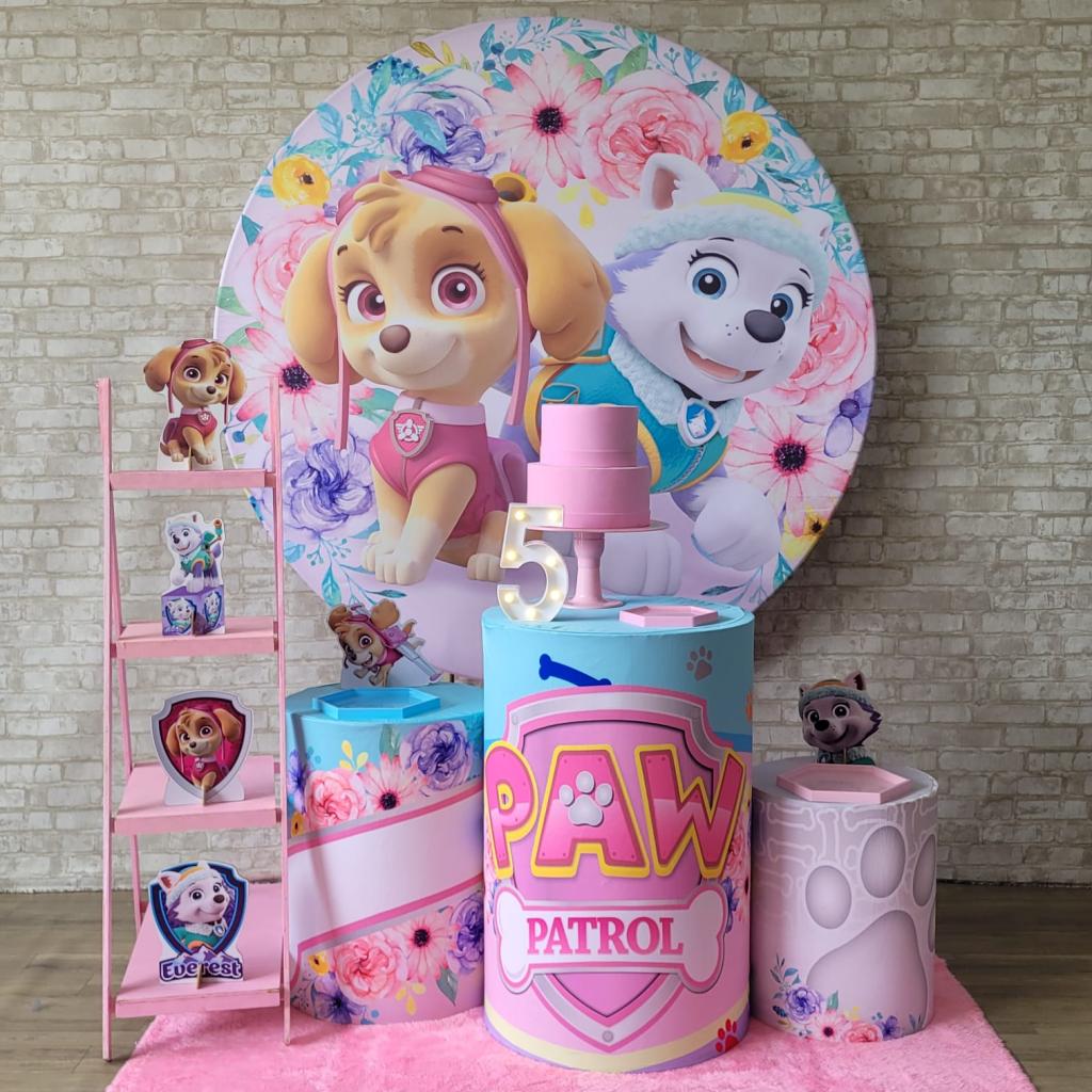 Alugue Tema Para Festa Decoração Skye E Everest Tecido ( Modelo 3 ) - Tallentos Decorações 
