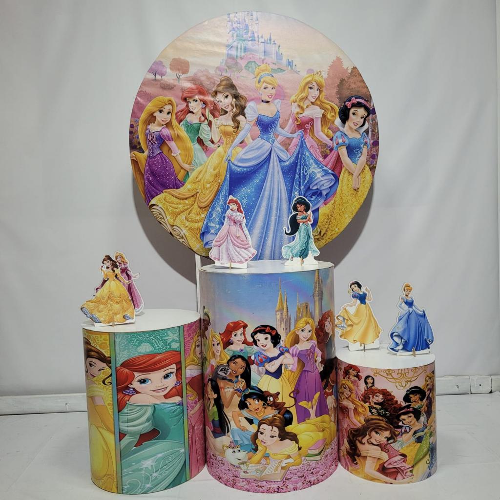 Alugue Tema Para Festa Decoração Princesas Banner ( Modelo 1 ) - Tallentos Decorações 