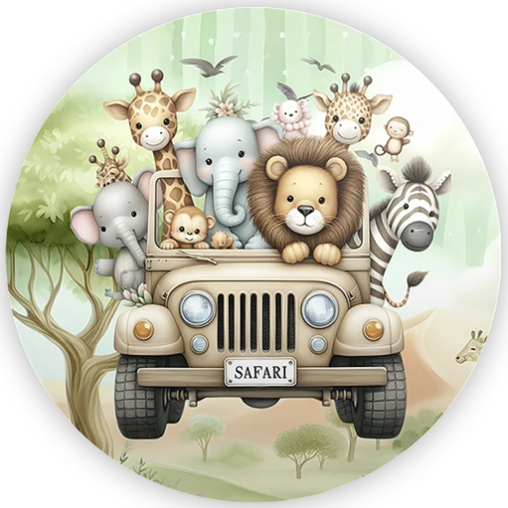 Mini Painel Safari (Modelo 2) (50Cm) - Tallentos Decorações 