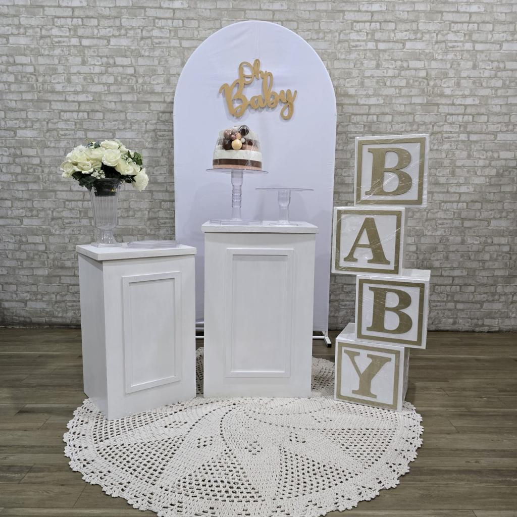 Alugue Tema Para Festa Decoração Chá Revelação Tecido ( Modelo 2 ) - Tallentos Decorações 