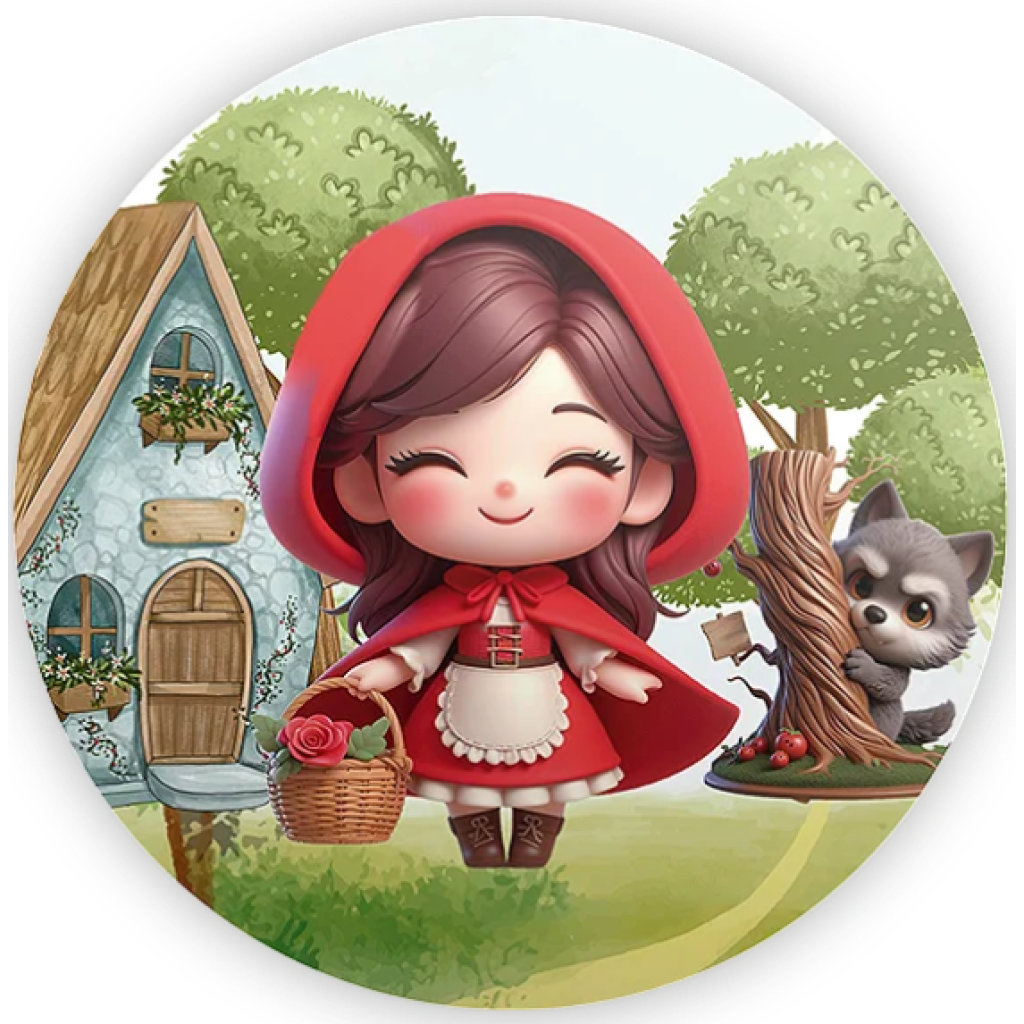 Mini Painel Chapeuzinho Vermelho (50Cm) - Tallentos Decorações 