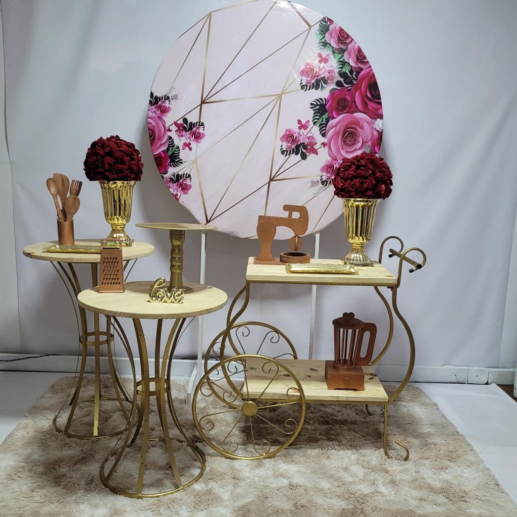 Alugue Tema Para Festa Decoração Chá de Cozinha Tecido ( Modelo 1 ) - Tallentos Decorações 
