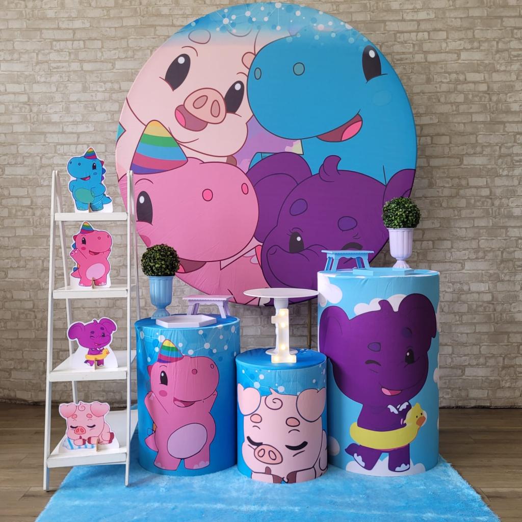 Alugue Tema Para Festa Decoração Baby Tube Tecido ( Modelo 2 ) - Tallentos Decorações 