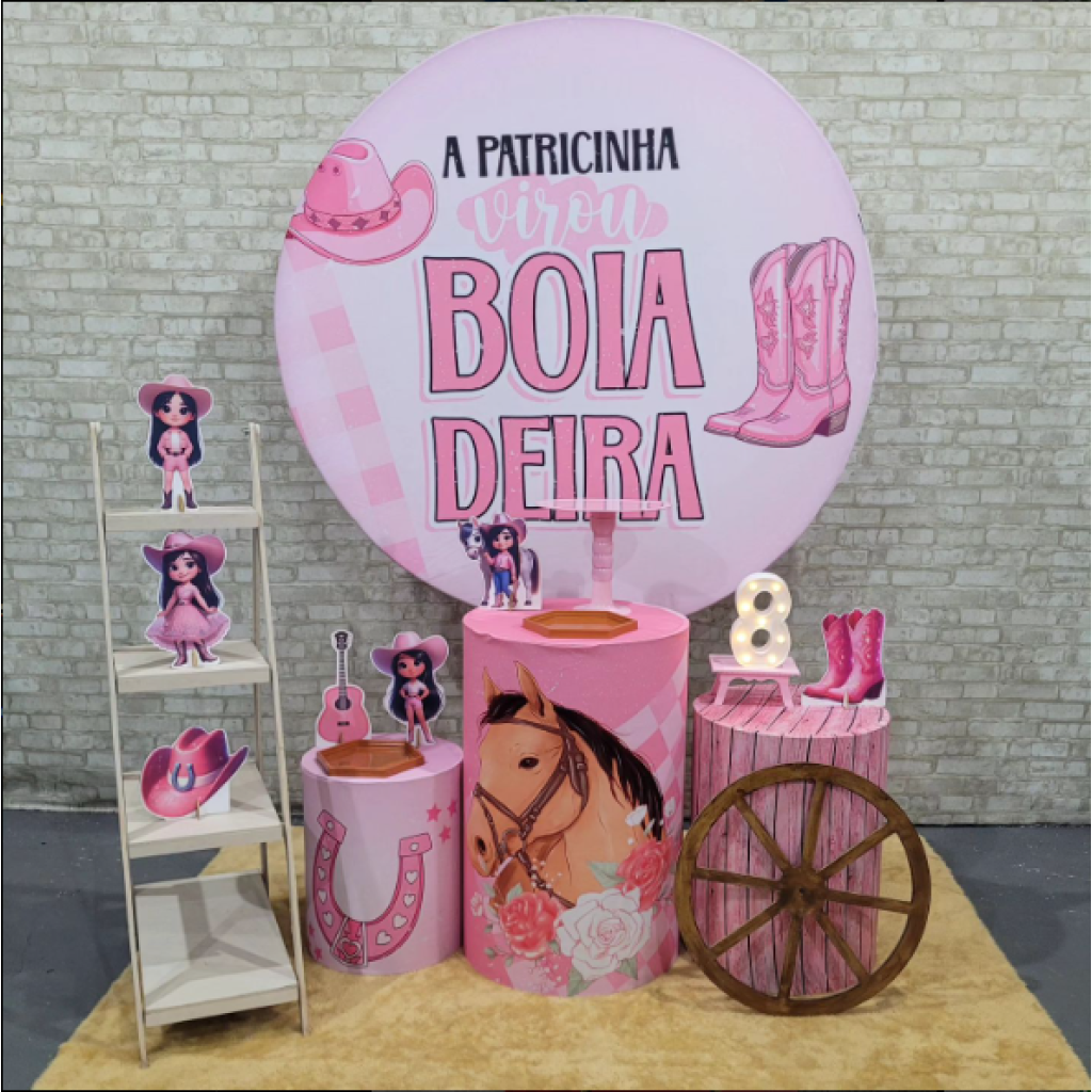 Alugue Tema Para Festa Decoração Boiadeira Tecido ( Modelo 2 ) - Tallentos Decorações 