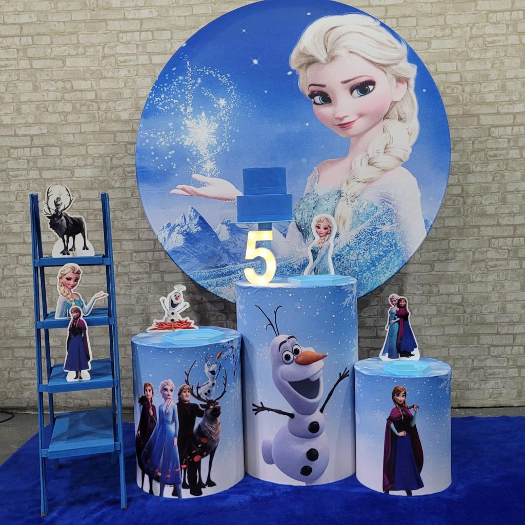 Alugue Tema Para Festa Decoração Frozen Tecido ( Modelo 4 ) - Tallentos Decorações 