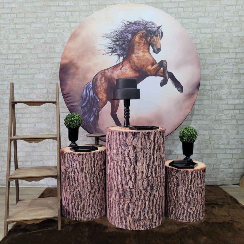 Alugue Tema Para Festa Decoração Cavalo Tecido ( Modelo 2 ) - Tallentos Decorações 