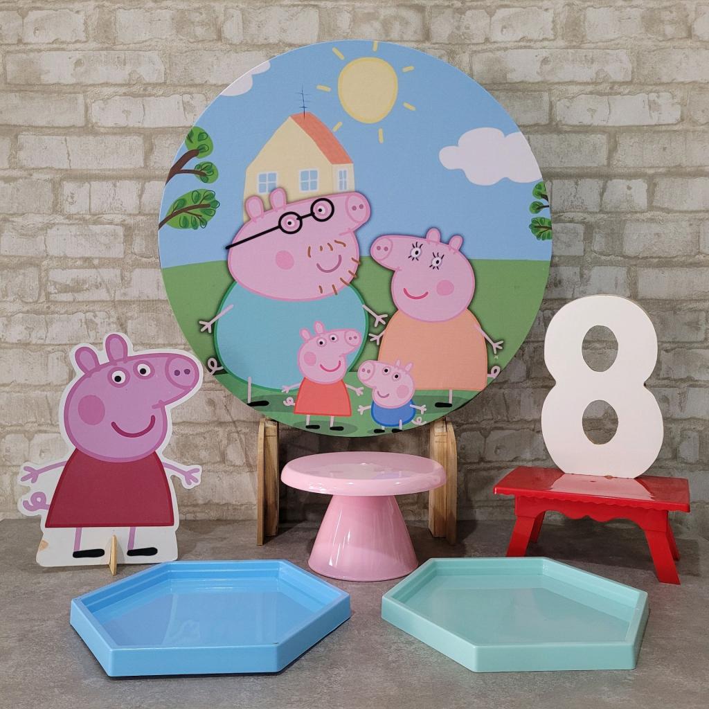Alugue Tema Para Festa Na Mesa Decoração Peppa Pig - Tallentos Decorações 