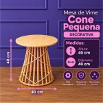 Alugue Mesa Cone Pequeno de Vime - imagem 1