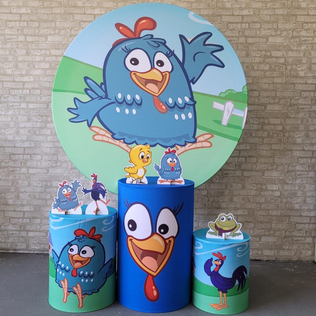 Alugue Tema Para Festa Decoração Galinha Pintadinha Tecido ( Modelo 1 ) - Tallentos Decorações 