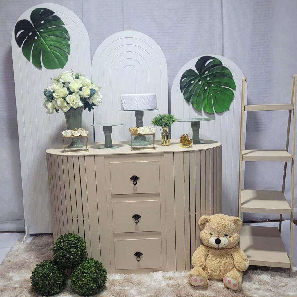 Alugue Tema Para Festa Decoração Chá de Bebê Tecido ( Modelo 1 ) - Tallentos Decorações 