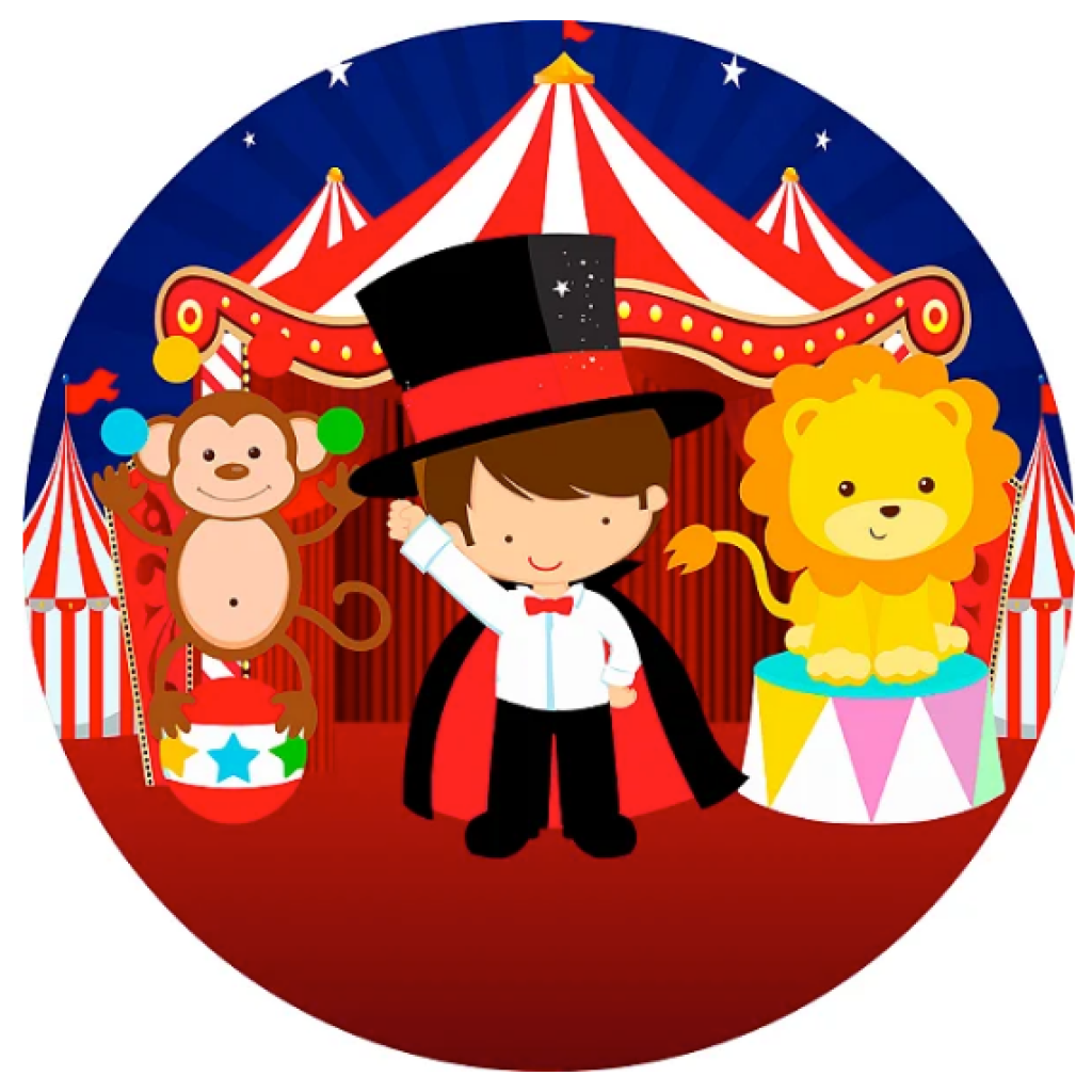 Banner  Tema  Circo Modelo 02 - Tallentos Decorações 