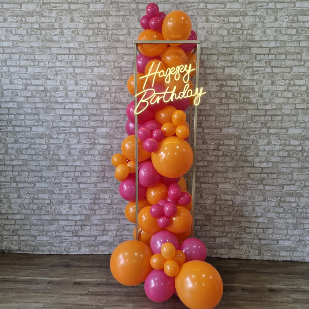 Alugue Tema Para Festa Decoração Happy Cubo Tecido ( Modelo 1 ) - Tallentos Decorações 
