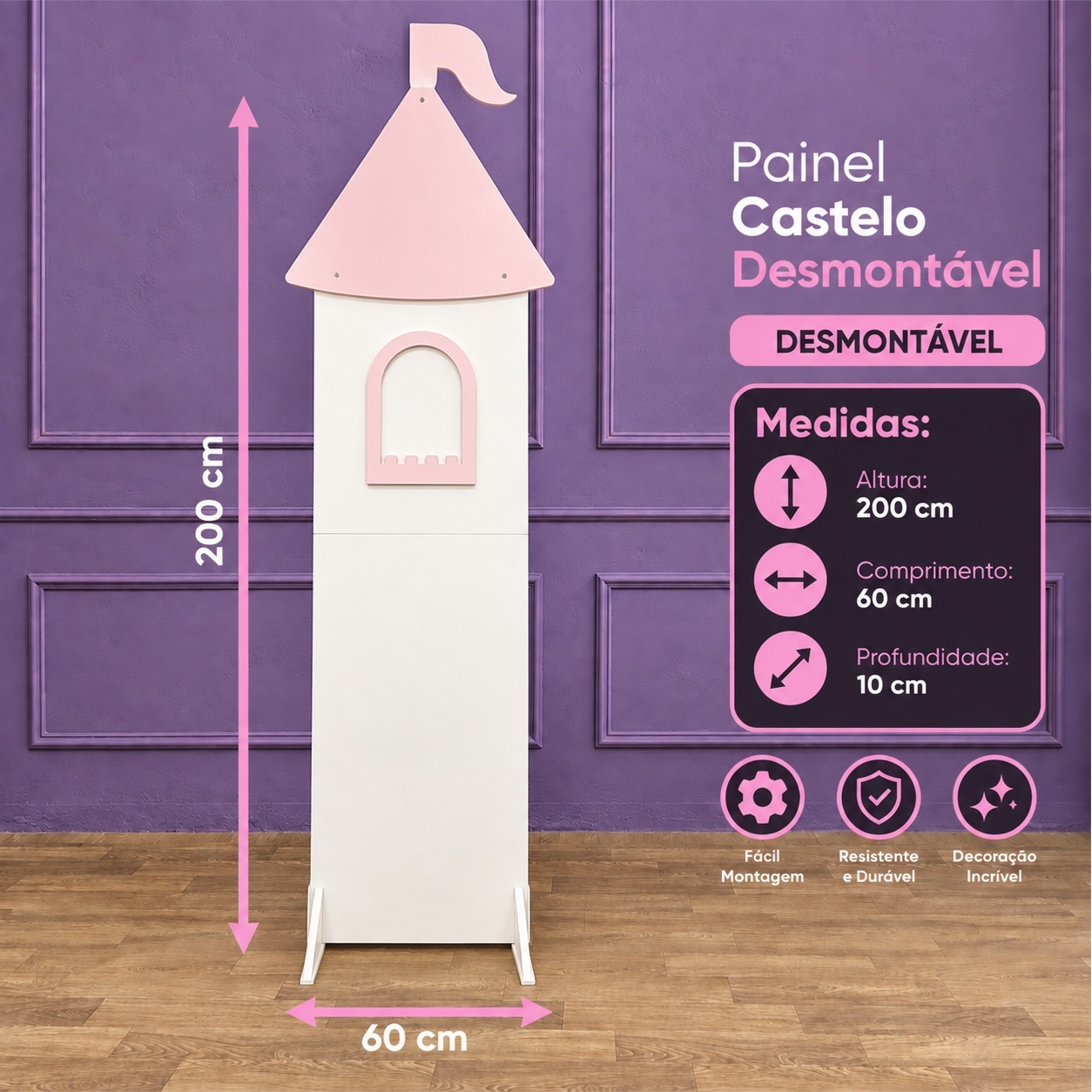 Alugue Painel Castelo Princesa - Tallentos Decorações 