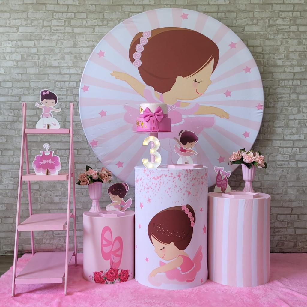 Alugue Tema Para Festa Decoração Bailarina Tecido ( Modelo 3 ) - Tallentos Decorações 