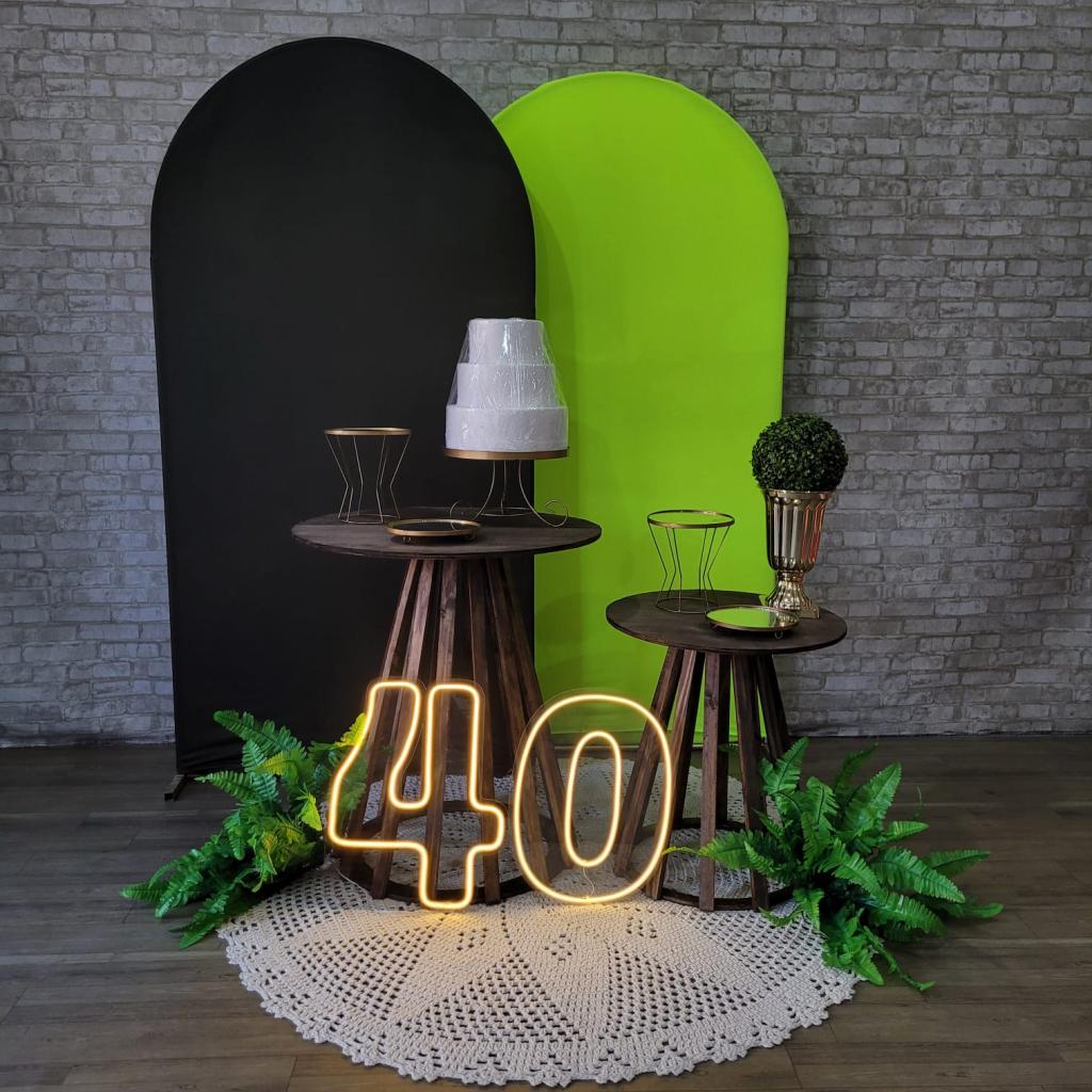 Alugue Tema Para Festa Decoração Happy Verde Tecido ( Modelo 1 ) - Tallentos Decorações 