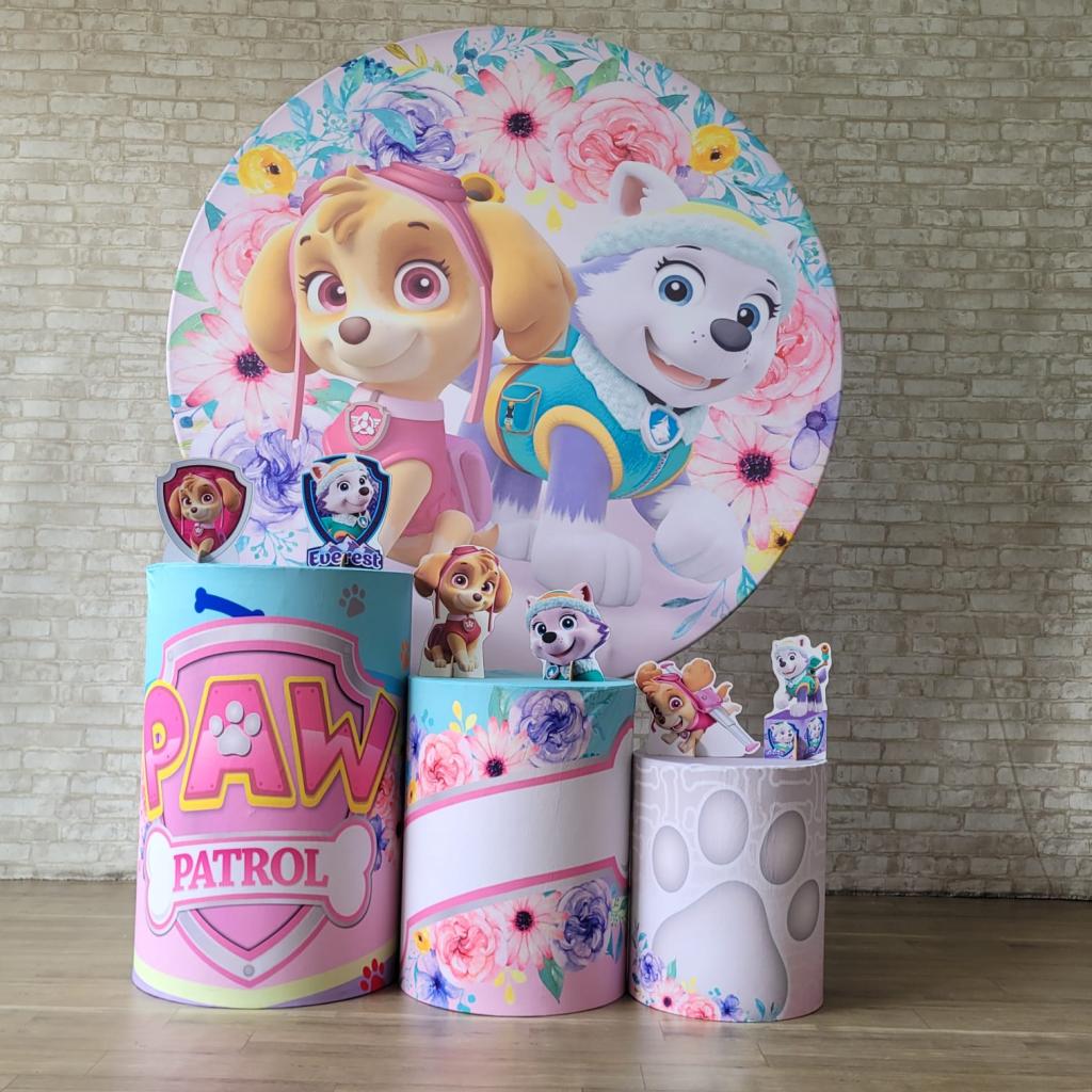 Alugue Tema Para Festa Decoração Skye E Everest Tecido ( Modelo 2 ) - Tallentos Decorações 