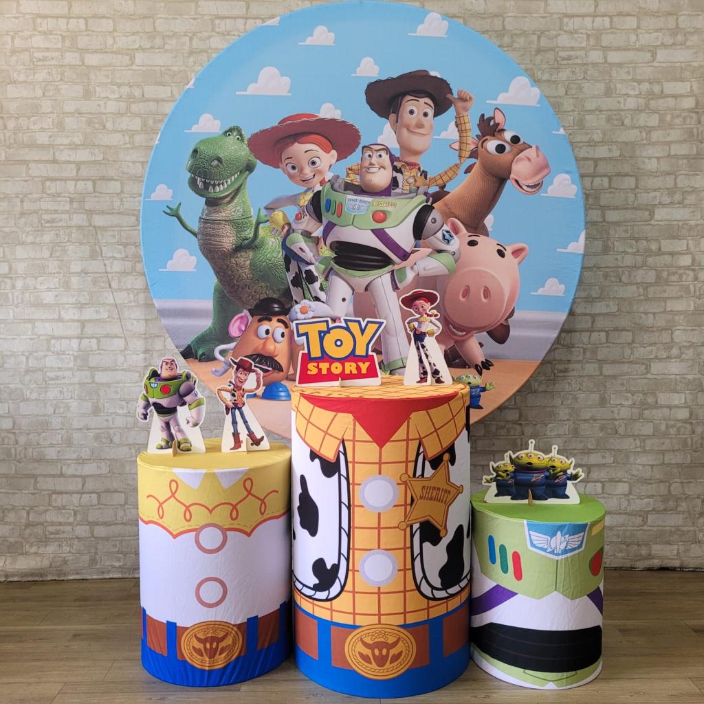 Alugue Tema Para Festa Decoração Toy Story Tecido ( Modelo 1 ) - Tallentos Decorações 