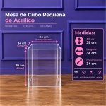 Alugue Mesa Cubo de Acrílico Pequena - imagem 1