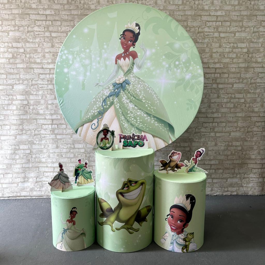 Alugue Tema Para Festa Decoração Princesa E O Sapo Tecido ( Modelo 2 ) - Tallentos Decorações 