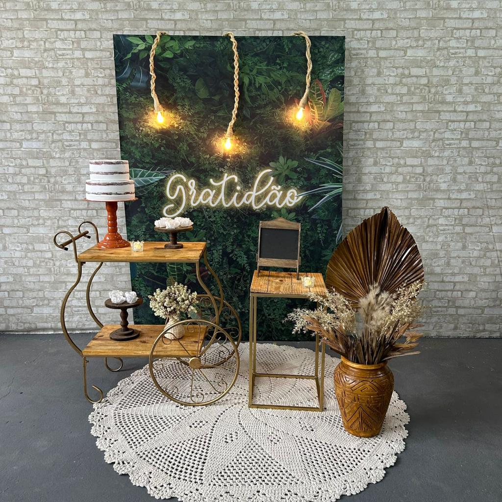 Alugue Tema Para Festa Decoração Gratidão Tecido ( Modelo 4 ) - Tallentos Decorações 