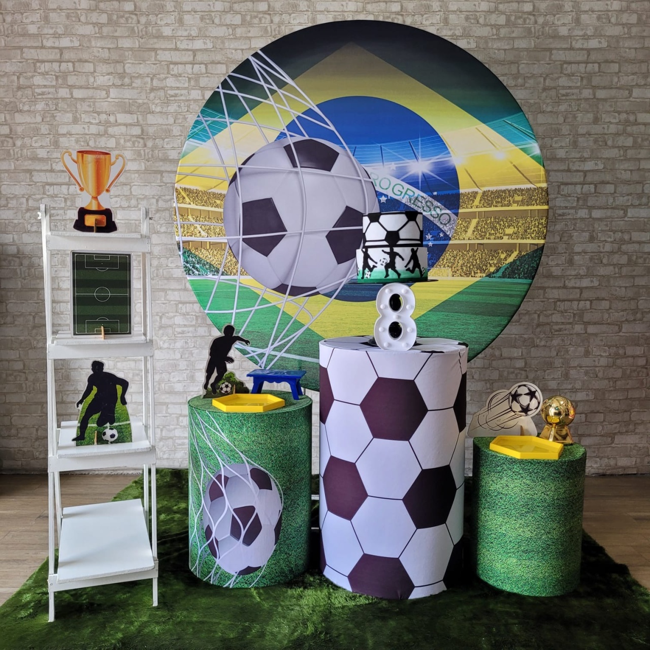Alugue Tema Para Festa Decoração Brasil Tecido ( Modelo 2 )  - Tallentos Decorações 