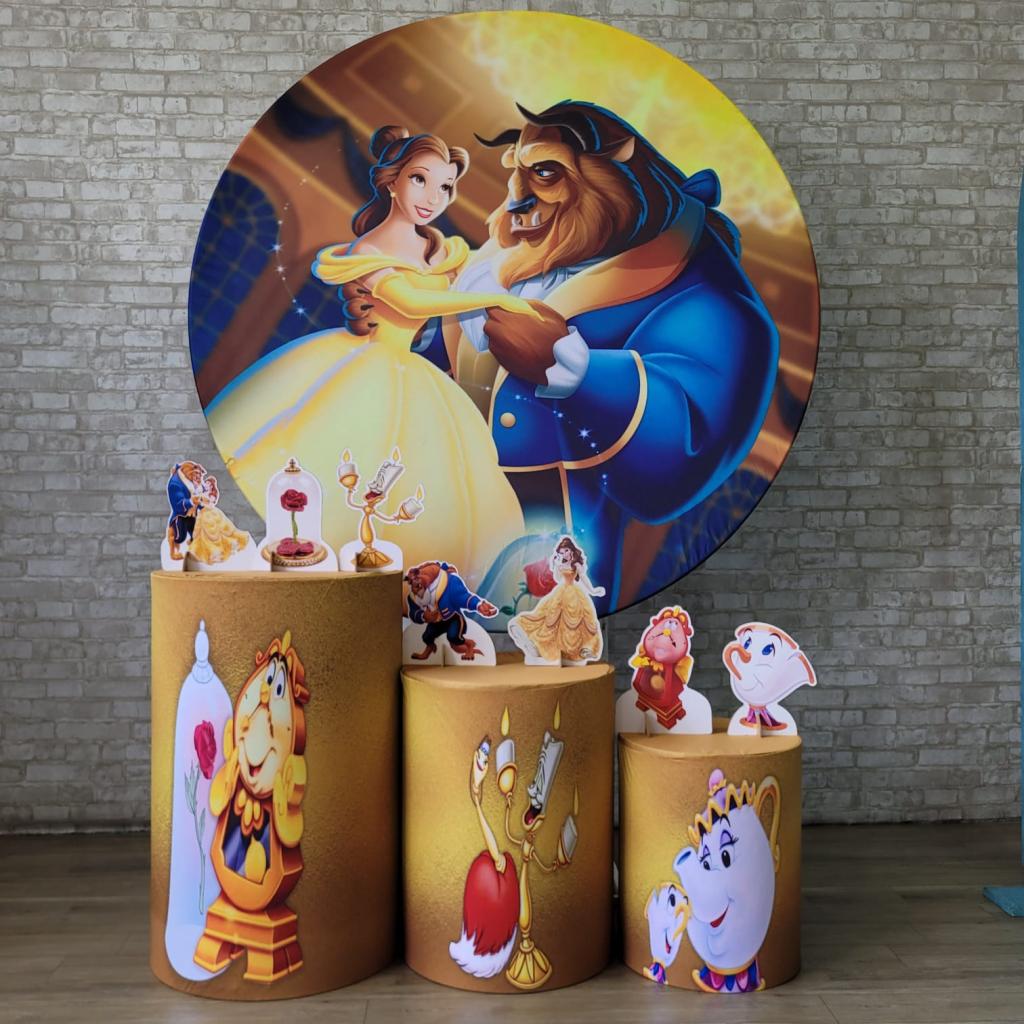 Alugue Tema Para Festa Decoração Bela E A Fera Tecido ( Modelo 5 ) - Tallentos Decorações 
