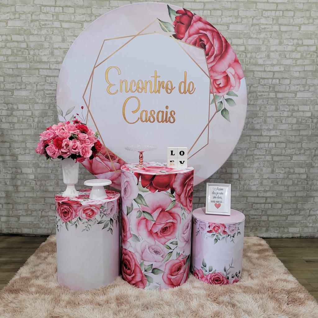 Alugue Tema Para Festa Decoração Encontro de Casais Tecido ( Modelo 2 ) - Tallentos Decorações 