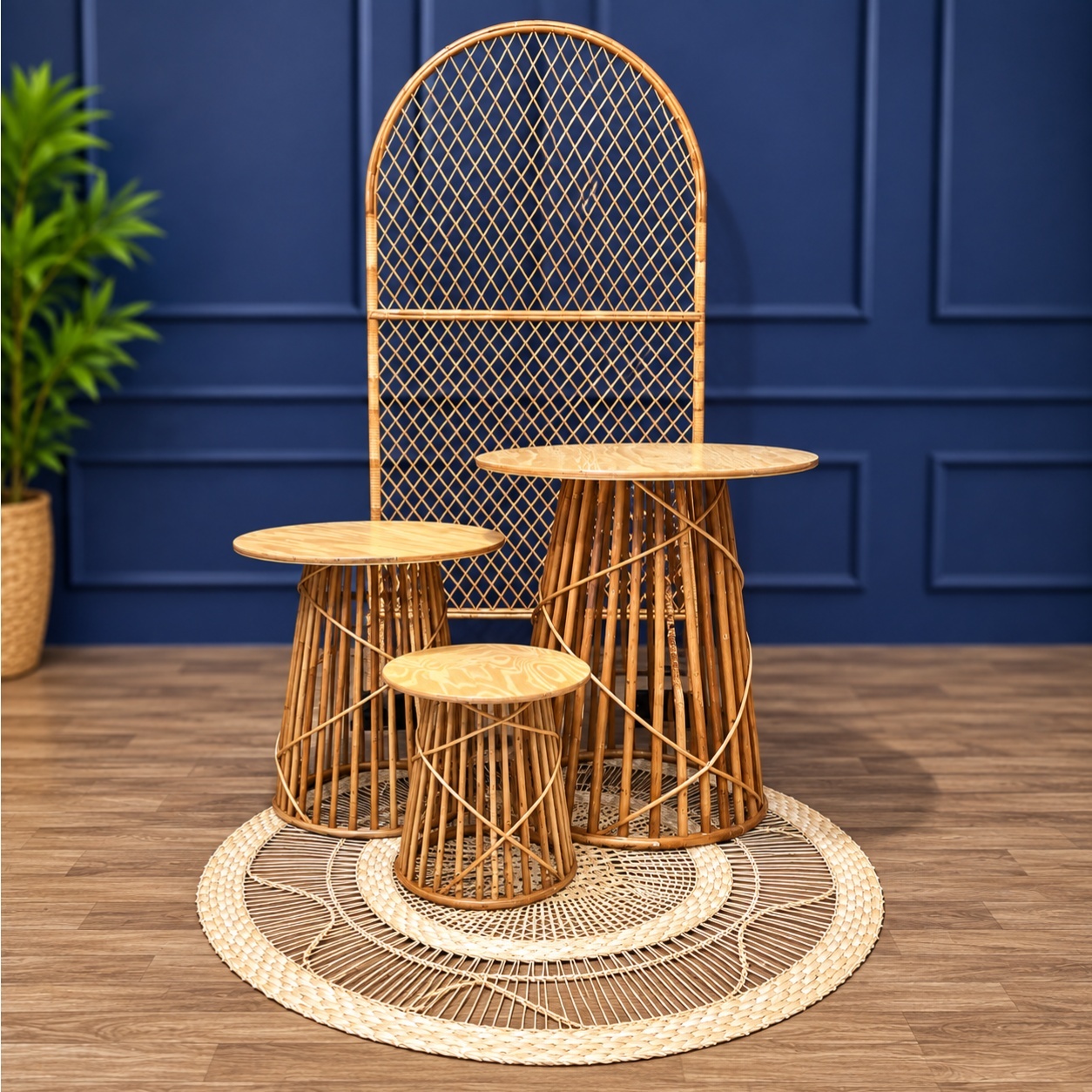 Kit Mobílias de Vime 1 - Tallentos Decorações 