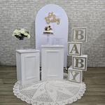 Alugue Tema Para Festa Decoração Chá Revelação Tecido ( Modelo 2 ) - imagem 1