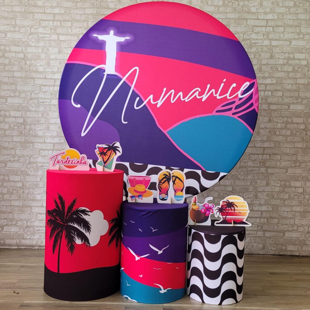 Alugue Tema Para Festa Decoração Tardezinha Numanice Tecido ( Modelo 1 ) - Tallentos Decorações 