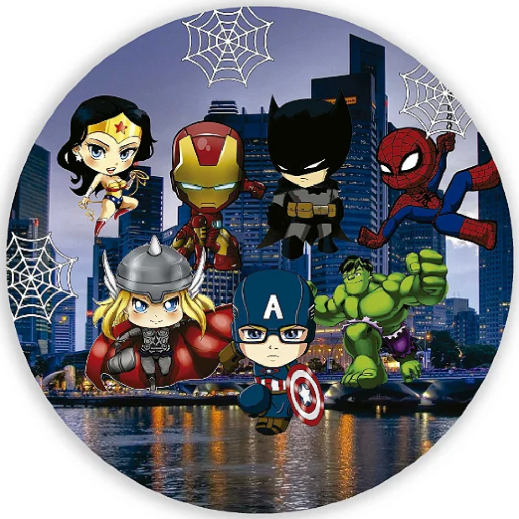 Mini Painel Herois Cute (50Cm) - Tallentos Decorações 