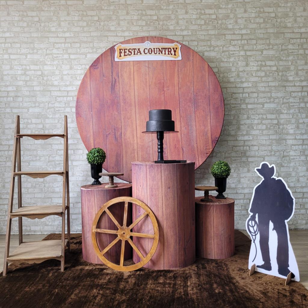 Alugue Tema Para Festa Decoração Country Tecido ( Modelo 1 ) - Tallentos Decorações 