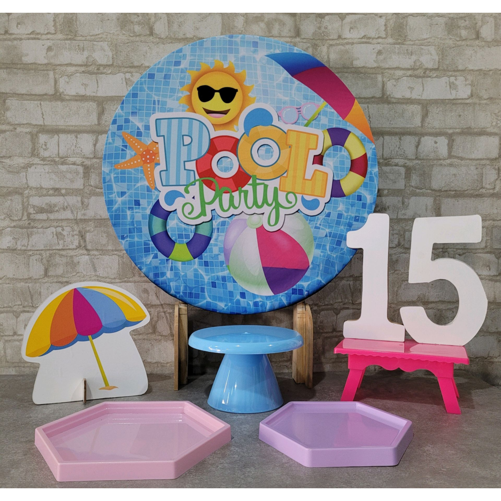 Alugue Tema Para Festa Na Mesa Decoração Pool Party - Tallentos Decorações 