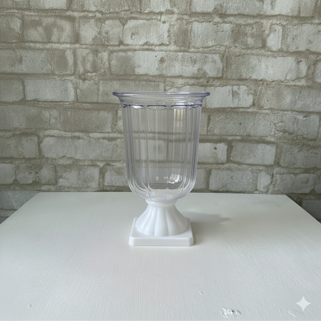 Alugue Vaso Grego Transparente P - Transparente - Tallentos Decorações 