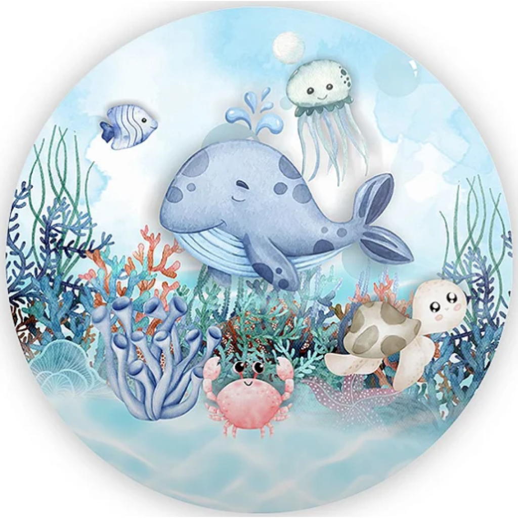 Mini Painel Fundo Do Mar (50Cm) - Tallentos Decorações 