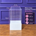 Alugue Mesa Cubo Expositor de Acrílico Grande - imagem 1