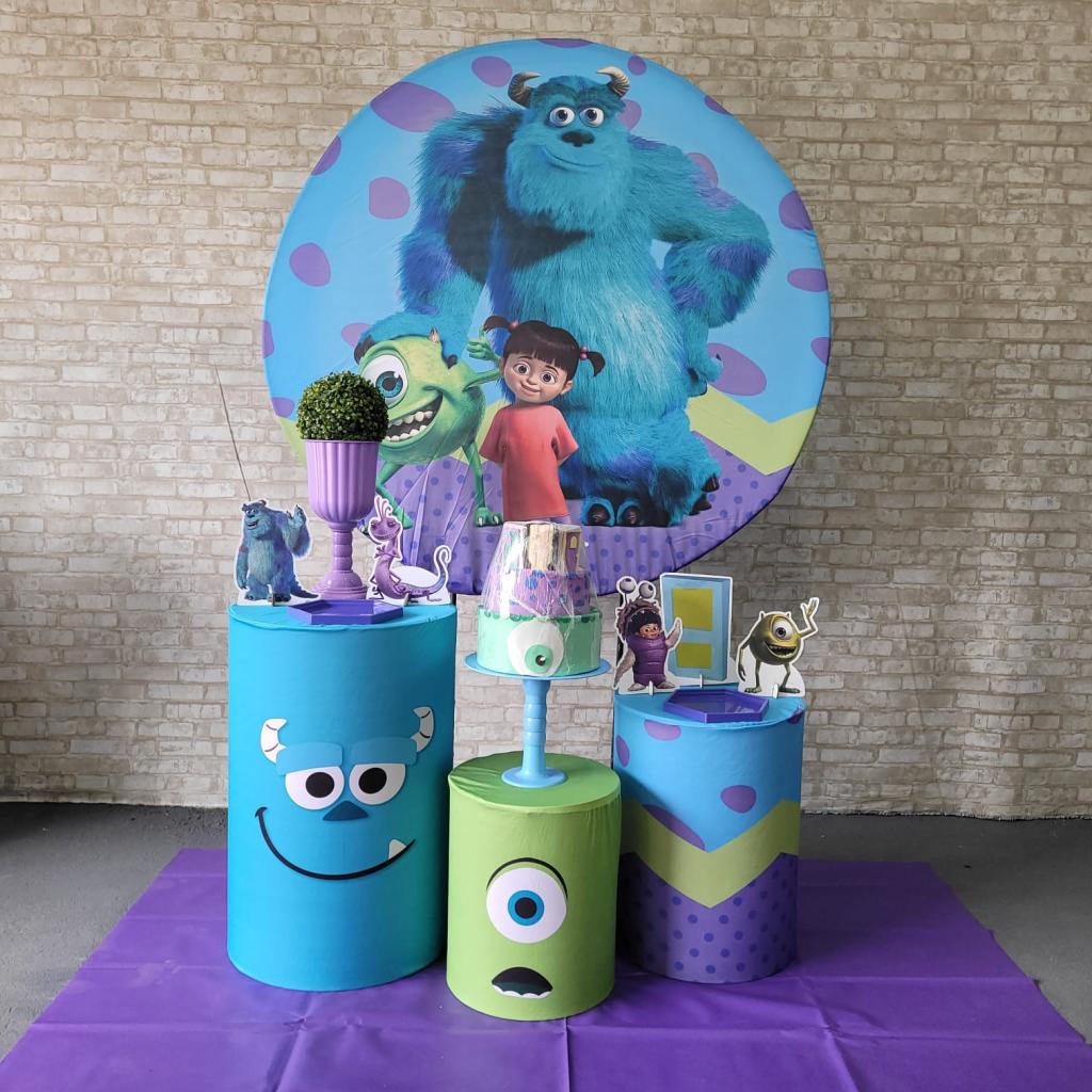 Alugue Tema Para Festa Decoração Monstros S.a. Tecido ( Modelo 2 ) - Tallentos Decorações 