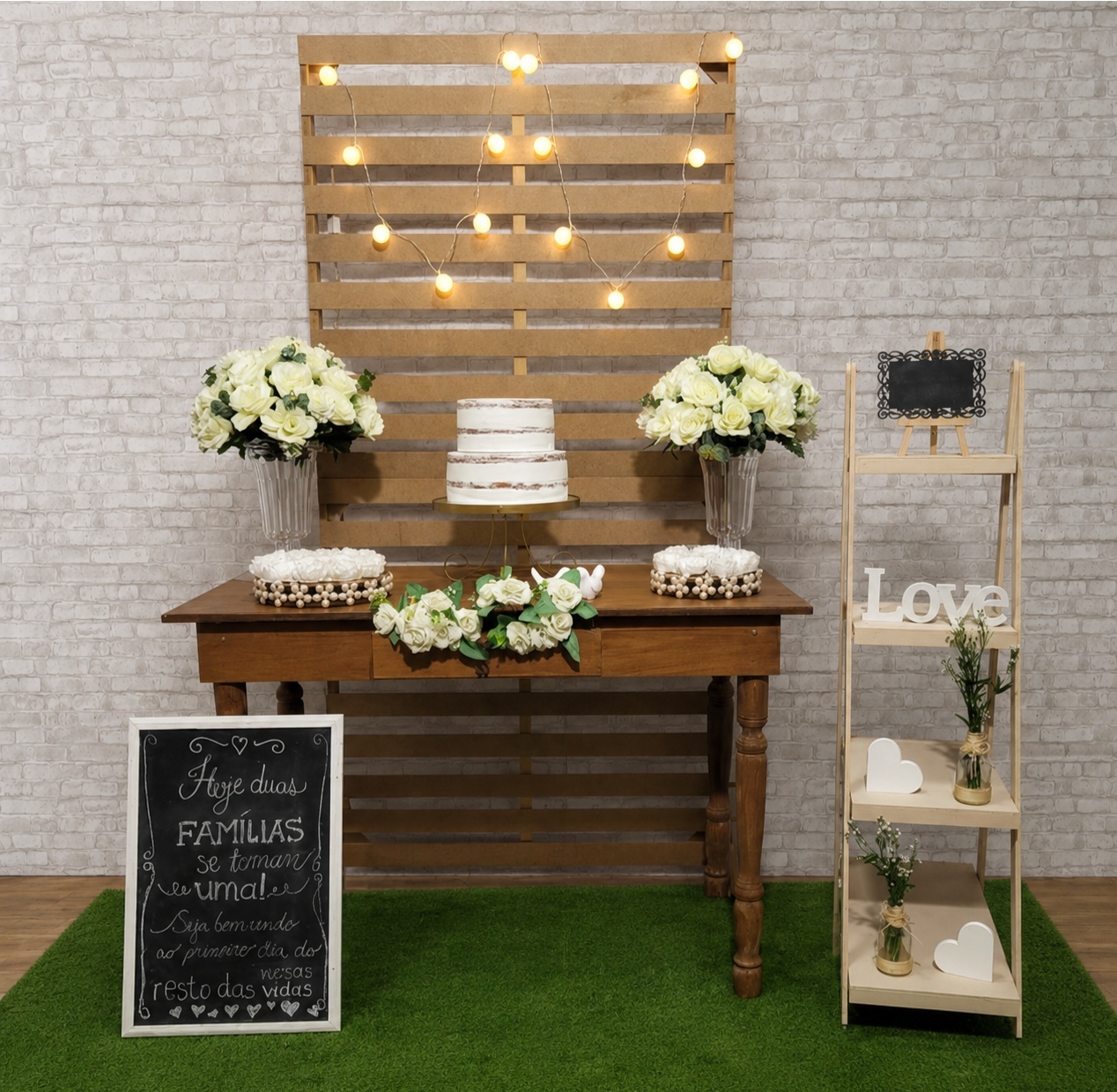 Alugue Uma Decoração Para Casamento Ou Noivado Rustico ( Modelo 01 ) - Tallentos Decorações 