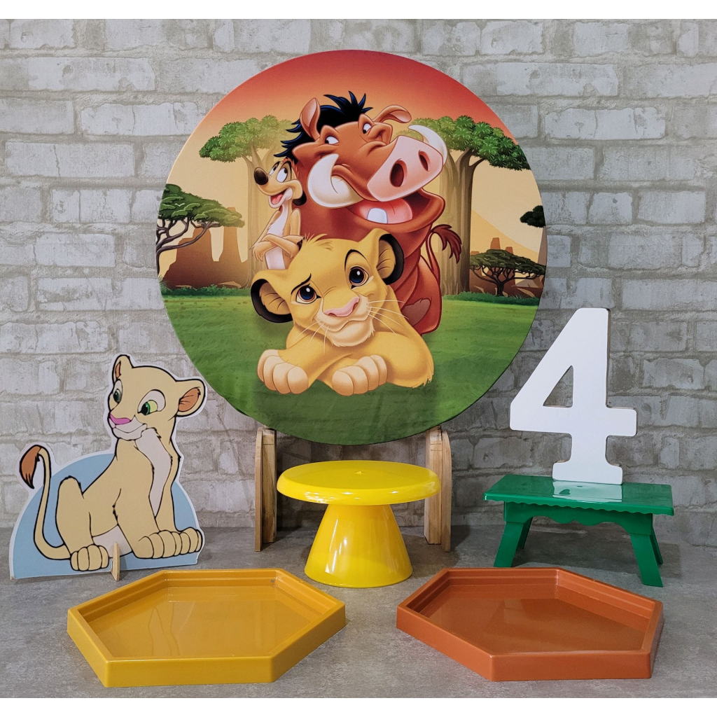 Alugue Tema Para Festa Na Mesa Decoração Rei Leão - Tallentos Decorações 