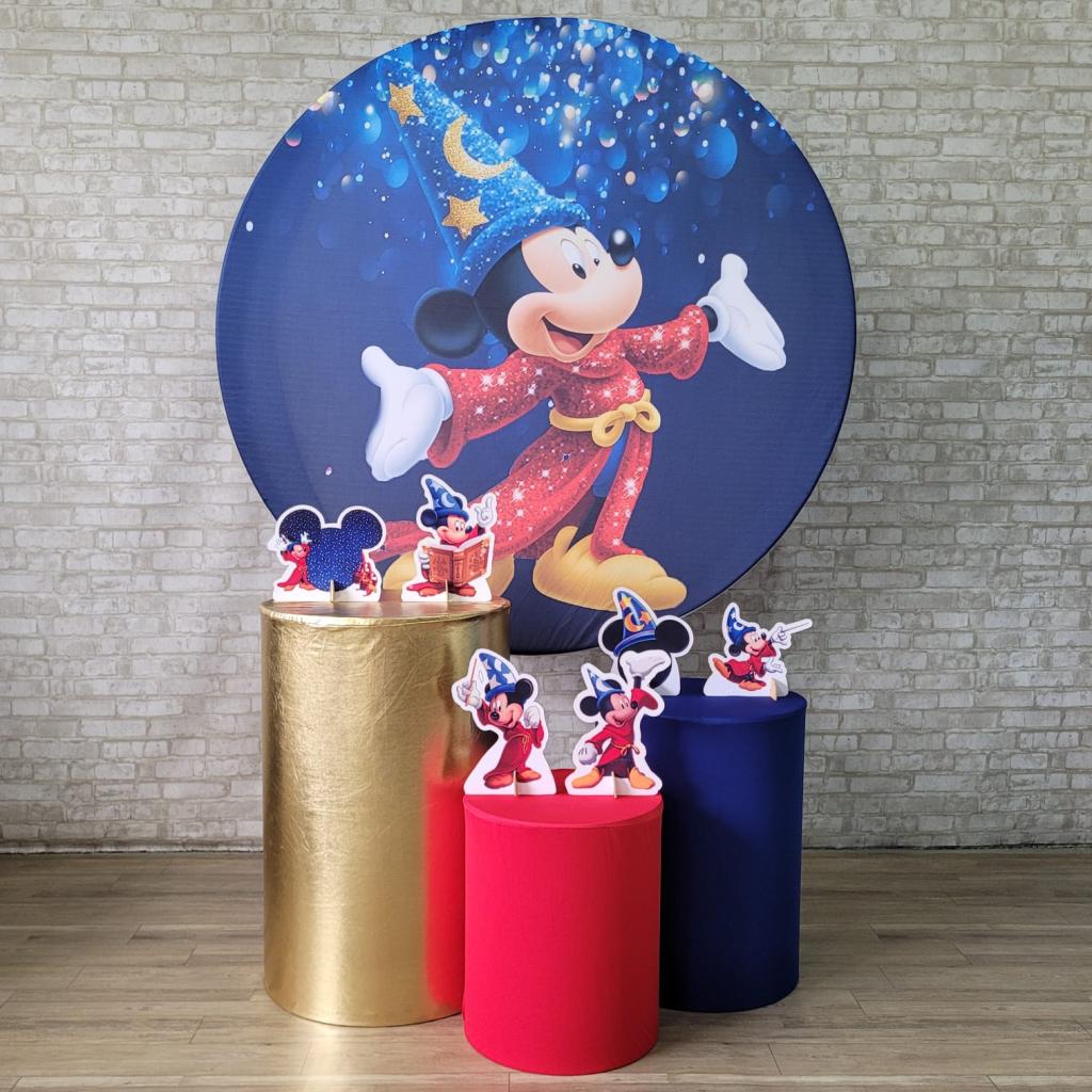 Alugue Tema Para Festa Decoração Mickey Feiticeiro Tecido ( Modelo 1 ) - Tallentos Decorações 