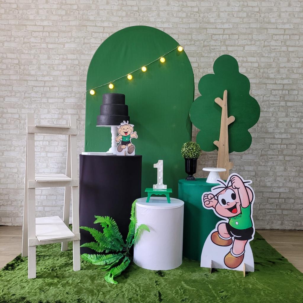 Alugue Tema Para Festa Decoração Cebolinha Modelo Personalizado Tecido - Tallentos Decorações 