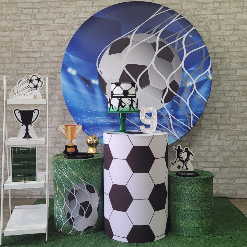 Alugue Tema Para Festa Decoração Futebol Tecido ( Modelo 2 ) - Tallentos Decorações 