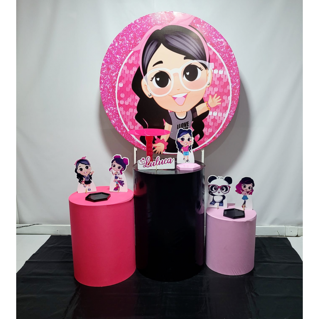 Alugue Tema Para Festa Decoração Luluca Banner ( Modelo 2 ) - Tallentos Decorações 