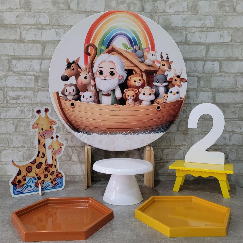 Alugue Tema Para Festa Na Mesa Decoração Arca de Noé - Tallentos Decorações 