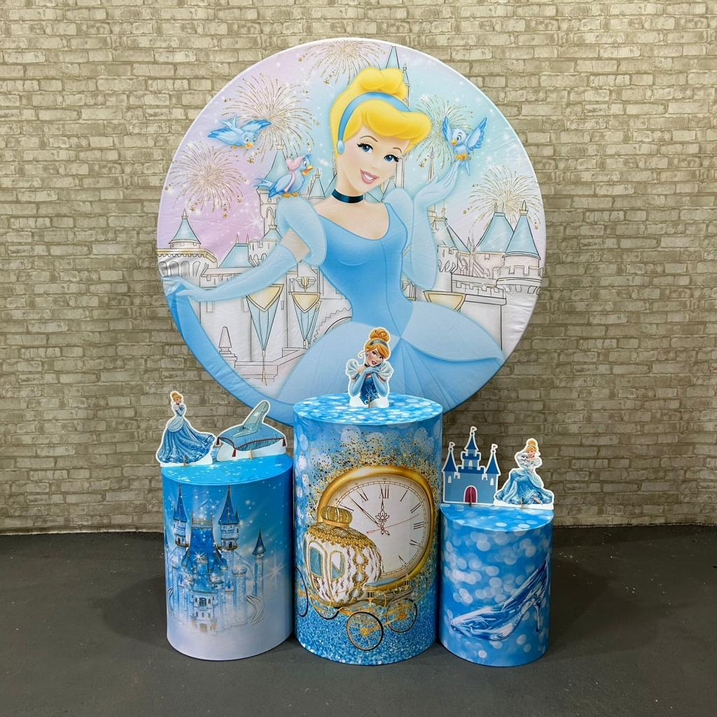 Alugue Tema Para Festa Decoração Cinderela Tecido ( Modelo 7 ) - Tallentos Decorações 