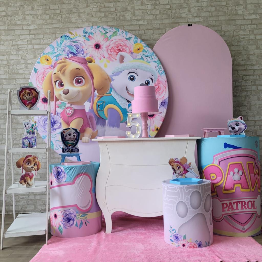 Alugue Tema Para Festa Decoração Skye E Everest Tecido ( Modelo 4 ) - Tallentos Decorações 