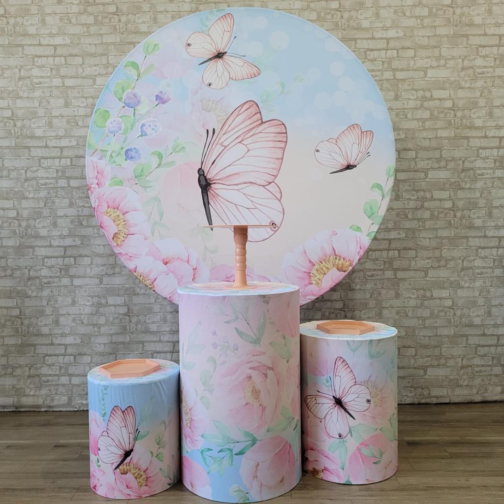Alugue Tema Para Festa Decoração Borboleta Tecido ( Modelo 1 ) - Tallentos Decorações 