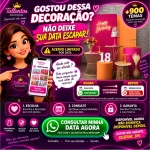 Alugue Tema Para Festa Decoração Chá Revelação Tecido ( Modelo 3 ) - imagem 2